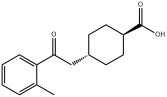 TRANS-4-[2-(2-METHYLPHENYL)-2-OXOETHYL]CYCLOHEXANE-1-CARBOXYLIC ACID Struktur