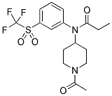 N-(1-ACETYLPIPERDIN-4-YL)-N-[3-[(TRIFLUOROMETHYL)SULPHONYL]PHENYL]PROPANAMIDE Struktur