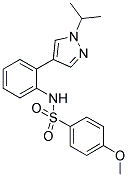 N-[2-(1-ISOPROPYL-(1H)-PYRAZOL-4-YL)PHENYL]-4-METHOXYBENZENESULPHONAMIDE Struktur