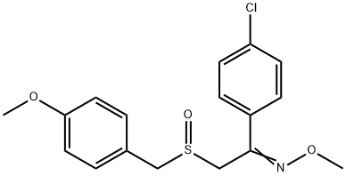 1-(4-CHLOROPHENYL)-2-[(4-METHOXYBENZYL)SULFINYL]-1-ETHANONE O-METHYLOXIME Struktur