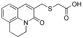 [(2,3-DIHYDRO-5-OXO-(1H,5H)-BENZO[IJ]QUINOLIZIN-6-YL)METHYLTHIO]ACETIC ACID Struktur