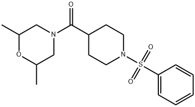 (2,6-DIMETHYLMORPHOLINO)[1-(PHENYLSULFONYL)-4-PIPERIDINYL]METHANONE Struktur