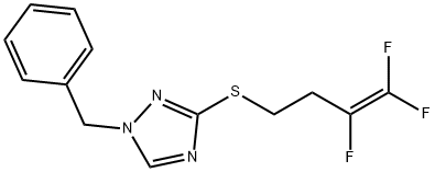 1-BENZYL-1H-1,2,4-TRIAZOL-3-YL 3,4,4-TRIFLUORO-3-BUTENYL SULFIDE Struktur