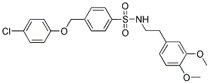 (2-(3,4-DIMETHOXYPHENYL)ETHYL)((4-((4-CHLOROPHENOXY)METHYL)PHENYL)SULFONYL)AMINE Struktur