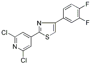 2,6-DICHLORO-4-[4-(3,4-DIFLUOROPHENYL)-1,3-THIAZOL-2-YL]PYRIDINE Struktur