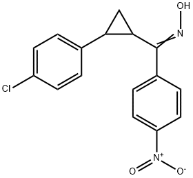 [2-(4-CHLOROPHENYL)CYCLOPROPYL](4-NITROPHENYL)METHANONE OXIME Struktur