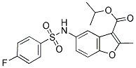 ISOPROPYL 5-{[(4-FLUOROPHENYL)SULFONYL]AMINO}-2-METHYL-1-BENZOFURAN-3-CARBOXYLATE Struktur