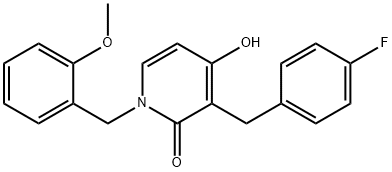 3-(4-FLUOROBENZYL)-4-HYDROXY-1-(2-METHOXYBENZYL)-2(1H)-PYRIDINONE Struktur