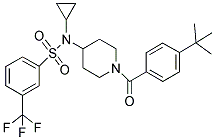 1-[4-TERT-BUTYLBENZOYL]-4-[CYCLOPROPYL[((3-TRIFLUOROMETHYL)PHENYL)SULPHONYL]AMINO]PIPERIDINE Struktur