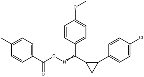 1-CHLORO-4-[2-((4-METHOXYPHENYL)([(4-METHYLBENZOYL)OXY]IMINO)METHYL)CYCLOPROPYL]BENZENE Struktur