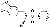 3-BENZO[3,4-D]1,3-DIOXOLEN-5-YL-2-(PHENYLSULFONYL)PROP-2-ENENITRILE Struktur