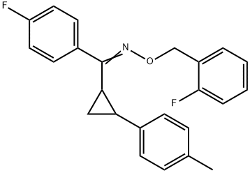 (4-FLUOROPHENYL)[2-(4-METHYLPHENYL)CYCLOPROPYL]METHANONE O-(2-FLUOROBENZYL)OXIME Struktur