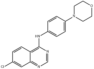 7-CHLORO-N-(4-MORPHOLINOPHENYL)-4-QUINAZOLINAMINE Struktur