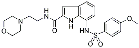 7-[[(4-METHOXYPHENYL)SULPHONYL]AMINO]-N-(2-MORPHOLINOETHYL)-1H-INDOLE-2-CARBOXAMIDE Struktur