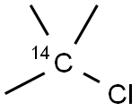 2-CHLORO-2-METHYLPROPANE, [2-14C] Struktur