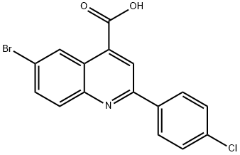 6-BROMO-2-(4-CHLORO-PHENYL)-QUINOLINE-4-CARBOXYLIC ACID Struktur