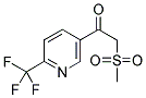 2-(METHYLSULFONYL)-1-[6-(TRIFLUOROMETHYL)PYRIDIN-3-YL]ETHANONE Struktur