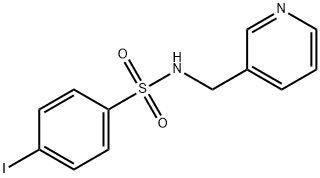 4-IODO-N-(3-PYRIDINYLMETHYL)BENZENESULFONAMIDE Struktur