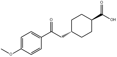 TRANS-4-[2-(4-METHOXYPHENYL)-2-OXOETHYL]CYCLOHEXANE-1-CARBOXYLIC ACID Struktur