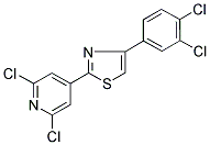 2,6-DICHLORO-4-[4-(3,4-DICHLOROPHENYL)-1,3-THIAZOL-2-YL]PYRIDINE Struktur