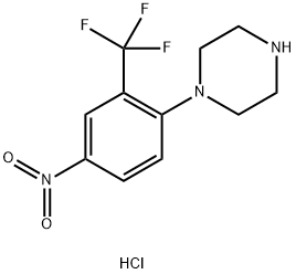 1-[4-NITRO-2-(TRIFLUOROMETHYL)PHENYL]PIPERAZINE HYDROCHLORIDE Struktur