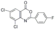 6,8-DICHLORO-2-(4-FLUOROPHENYL)-4H-3,1-BENZOXAZIN-4-ONE Struktur