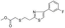 METHYL 2-((2-[4-(3-FLUOROPHENYL)-1,3-THIAZOL-2-YL]ETHYL)THIO)ACETATE Struktur