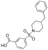 3-[(4-BENZYLPIPERIDIN-1-YL)SULFONYL]BENZOIC ACID Struktur