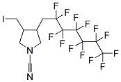 N-CYANO-3-(IODOMETHYL)-4-(1H,1H-PERFLUOROHEPTYL)PYRROLIDINE Struktur