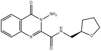 3-AMINO-4-OXO-N-(TETRAHYDROFURAN-2-YLMETHYL)-3,4-DIHYDROQUINAZOLINE-2-CARBOXAMIDE Struktur