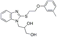 3-(2-([2-(3-METHYLPHENOXY)ETHYL]THIO)-1H-BENZIMIDAZOL-1-YL)PROPANE-1,2-DIOL Struktur