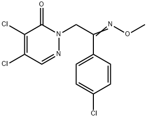 4,5-DICHLORO-2-[2-(4-CHLOROPHENYL)-2-(METHOXYIMINO)ETHYL]-3(2H)-PYRIDAZINONE Struktur