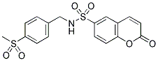 N-[4-(METHYLSULPHONYL)BENZYL]-2-OXO-1-BENZOPYRAN-6-SULPHONAMIDE Struktur