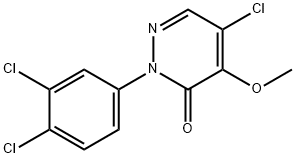 5-CHLORO-2-(3,4-DICHLOROPHENYL)-4-METHOXY-3(2H)-PYRIDAZINONE Struktur