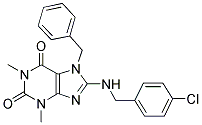 7-BENZYL-8-[(4-CHLOROBENZYL)AMINO]-1,3-DIMETHYL-3,7-DIHYDRO-1H-PURINE-2,6-DIONE Struktur