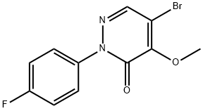 5-BROMO-2-(4-FLUOROPHENYL)-4-METHOXY-3(2H)-PYRIDAZINONE Struktur