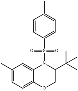 3-(TERT-BUTYL)-6-METHYL-4-[(4-METHYLPHENYL)SULFONYL]-3,4-DIHYDRO-2H-1,4-BENZOXAZINE Struktur