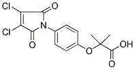 2-[4-(3,4-DICHLORO-2,5-DIOXO-2,5-DIHYDRO-1H-PYRROL-1-YL)PHENOXY]-2-METHYLPROPANOIC ACID Struktur