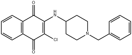 2-[(1-BENZYL-4-PIPERIDINYL)AMINO]-3-CHLORONAPHTHOQUINONE Struktur