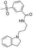 N-[(2,3-DIHYDRO-(1H)-INDOL-1-YL)PROPYL]-3-(METHYLSULPHONYL)BENZAMIDE Struktur