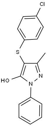 4-[(4-CHLOROPHENYL)THIO]-3-METHYL-1-PHENYL-1H-PYRAZOL-5-OL Struktur