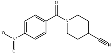 1-(4-NITROBENZOYL)-4-PIPERIDINECARBONITRILE Struktur