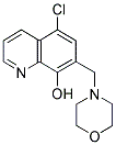 5-CHLORO-7-(MORPHOLIN-4-YLMETHYL)QUINOLIN-8-OL Struktur