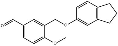 3-(INDAN-5-YLOXYMETHYL)-4-METHOXY-BENZALDEHYDE Struktur