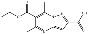 5,7-DIMETHYL-PYRAZOLO[1,5-A]PYRIMIDINE-2,6-DICARBOXYLIC ACID 6-ETHYL ESTER Struktur