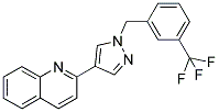 2-[1-(3-(TRIFLUOROMETHYL)BENZYL)-(1H)-PYRAZOL-4-YL]QUINOLINE Struktur