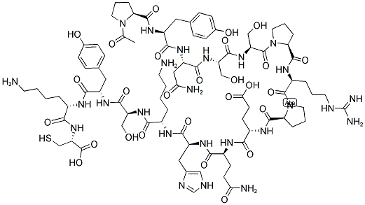 AC-PRO-TYR-ASN-SER-SER-PRO-ARG-PRO-GLU-GLN-HIS-LYS-SER-TYR-LYS-CYS Struktur