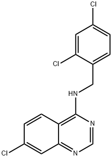 7-CHLORO-N-(2,4-DICHLOROBENZYL)-4-QUINAZOLINAMINE Struktur