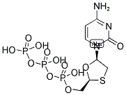 (-)-BETA-L-2',3'-DIDEOXY-3'-THIACYTIDINE TRIPHOSPHATE Struktur