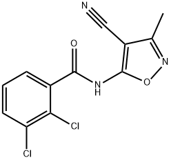 2,3-DICHLORO-N-(4-CYANO-3-METHYL-5-ISOXAZOLYL)BENZENECARBOXAMIDE Struktur